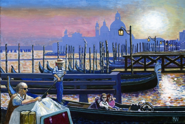 Gondolas in Venice by Richard Waldron