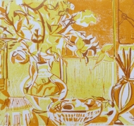 Still Life with Flowers and Paintbrushes