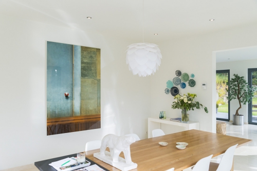 "Checkmate" artwork in collector's house.