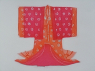 Shozoku gasane - pink and orange