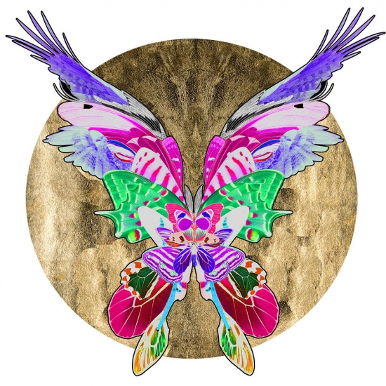 Hvit Ljosabox Gold Leaf Circle by Kristjana S Williams Buy Affordable