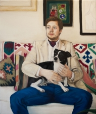 Man in Blue Trousers (The Reluctant Sitter)