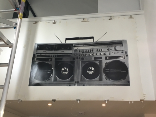 At the studio