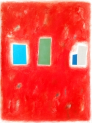 Red in city