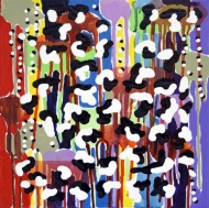 Distortion with Reds and Violets