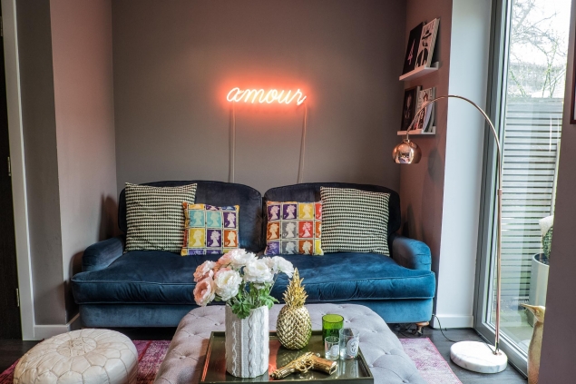 Neon room living lights stella stars light styling budget impact amour addiction sign inspires