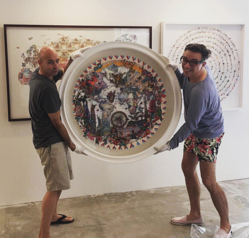 Exhibition hanging
