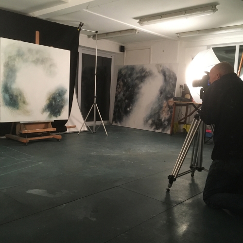 Photographing new work in the studio
