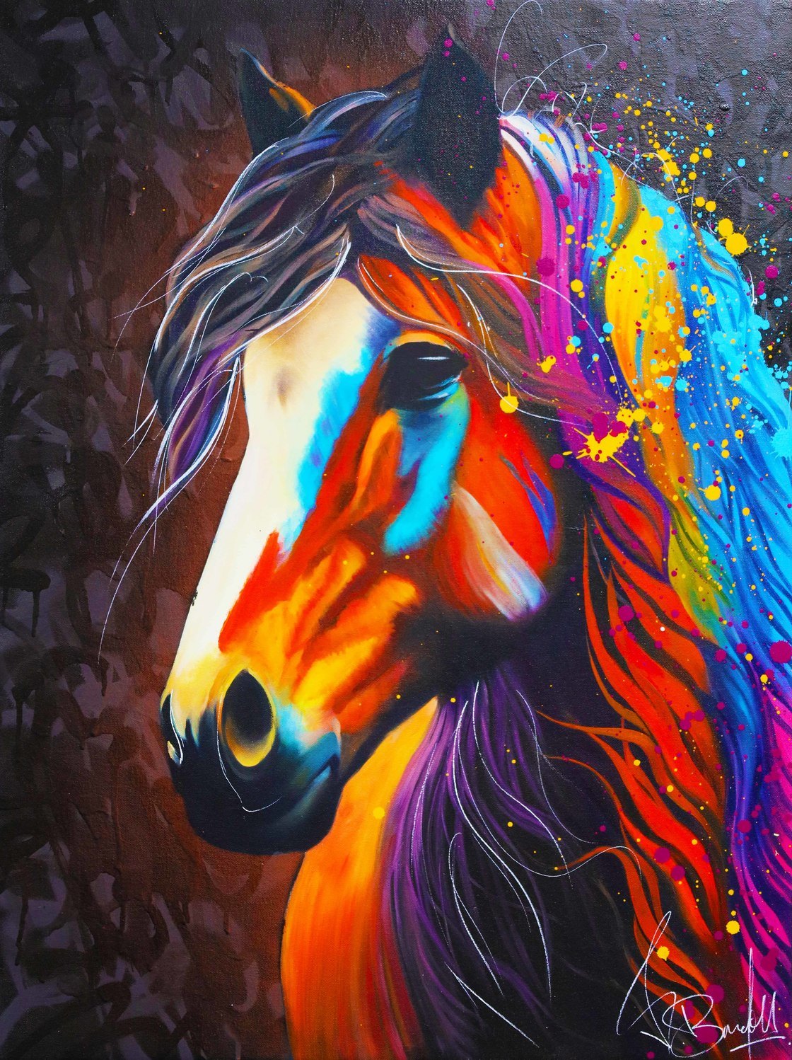 HORSE STREET ART by Vincent Bardou Buy Art Online Rise Art