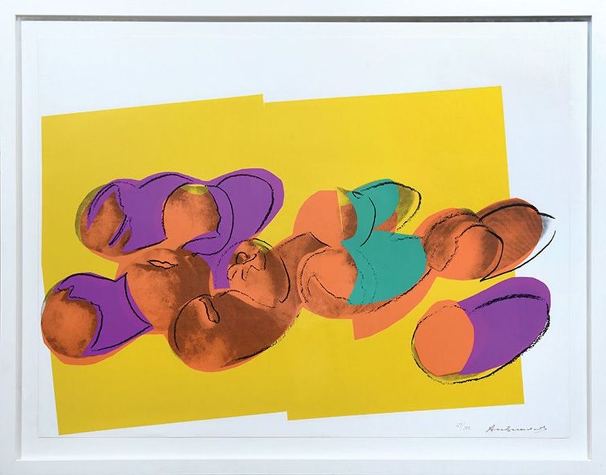 WARHOL、Peach Halves、希少画集画、新品額装付 Space Fruits: Still Life. Peaches by Andy Warhol | Buy Art Online