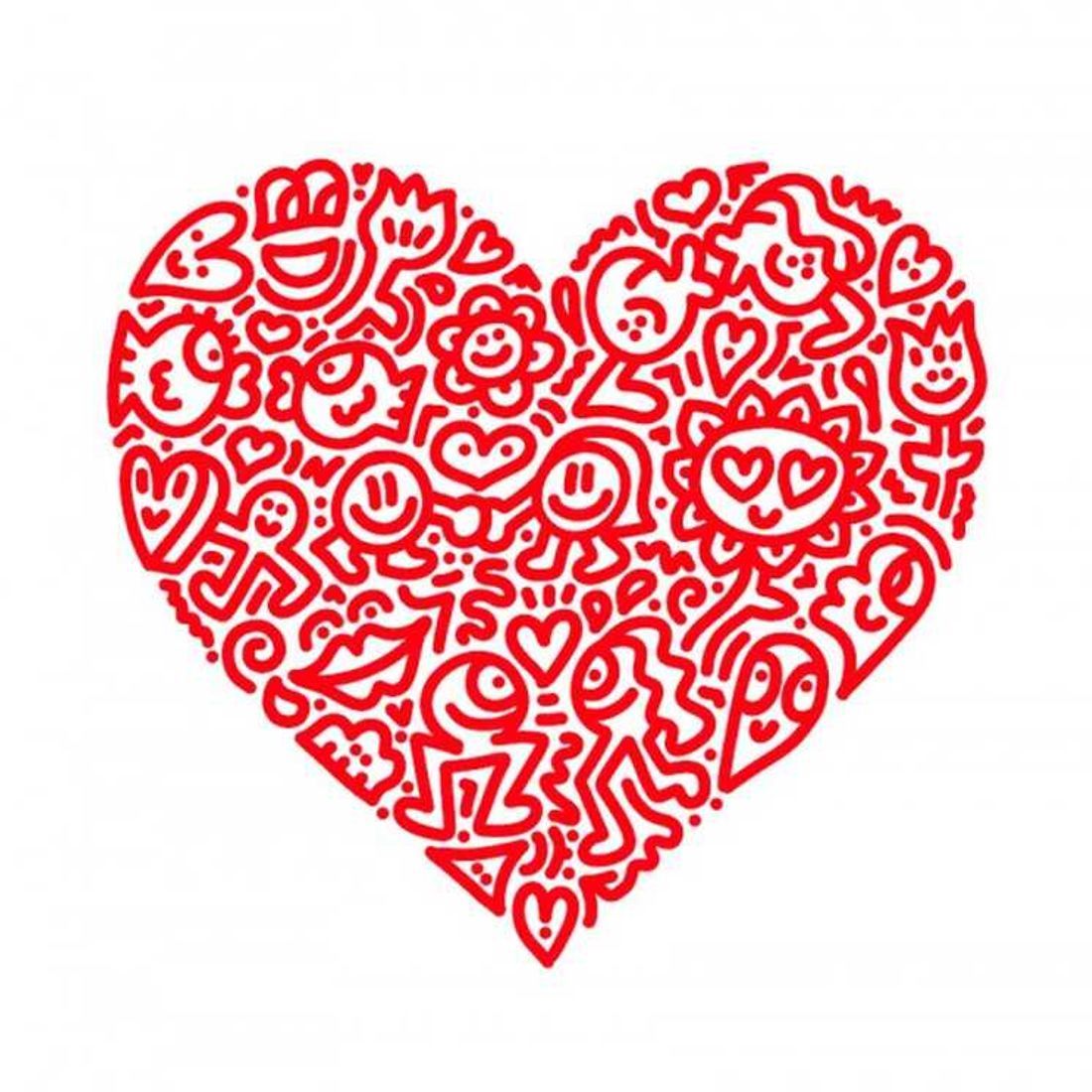 Pop Heart - Holding Hand, 2021 by Mr Doodle | Buy Art Online