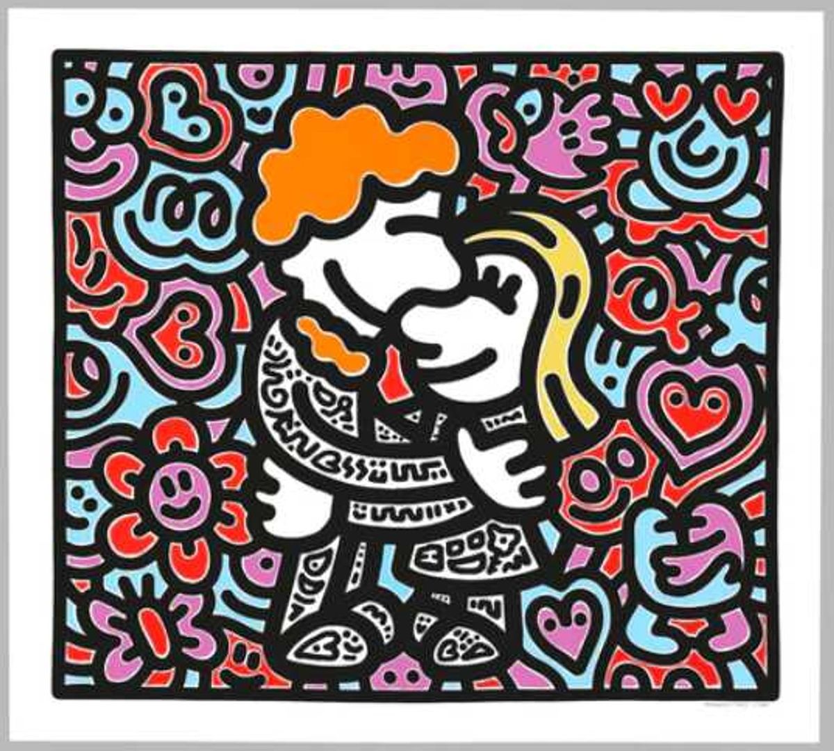Mr Doodle　版画　Doodle Hug Mr Doodle Doodle Hug Silkscreen Edition Autographed Framed