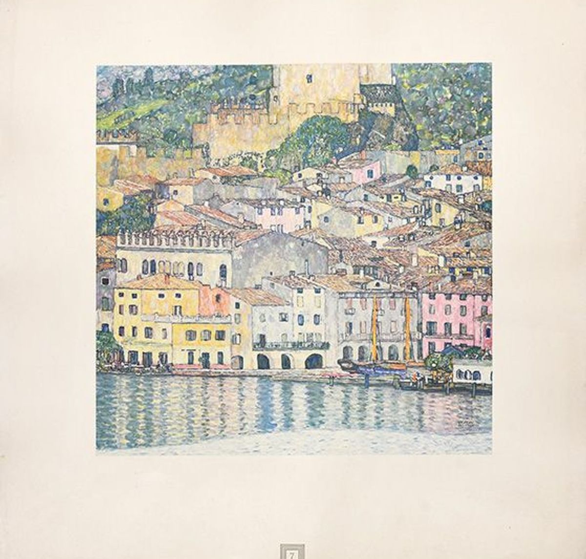 Bilderdepot24 Leinwandbild Kunstdruck Gustav Klimt Malcesine Gardasee Gruen Bild Auf Leinwand Xxl Wohnzimmer Schlafzimmer Kueche Flur Wandbild Kunstkopie Wanddeko Druck S0f9f01r