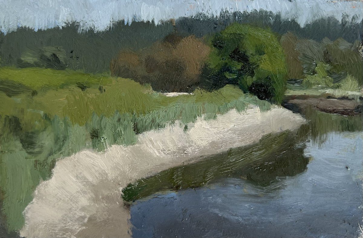summertime riverbank by Simon Shawn Andrews Buy Art Online Rise Art
