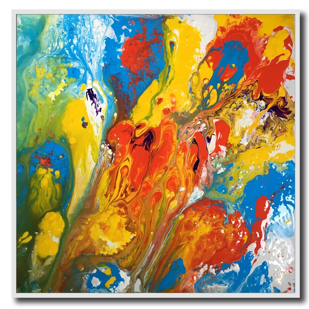 Original acrylic fluid oil painting by Jingshen You Buy Art Online