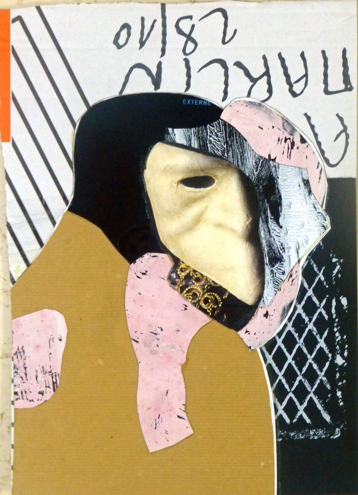 portrait fond orange by Pascal Marlin | Buy Art Online | Rise Art