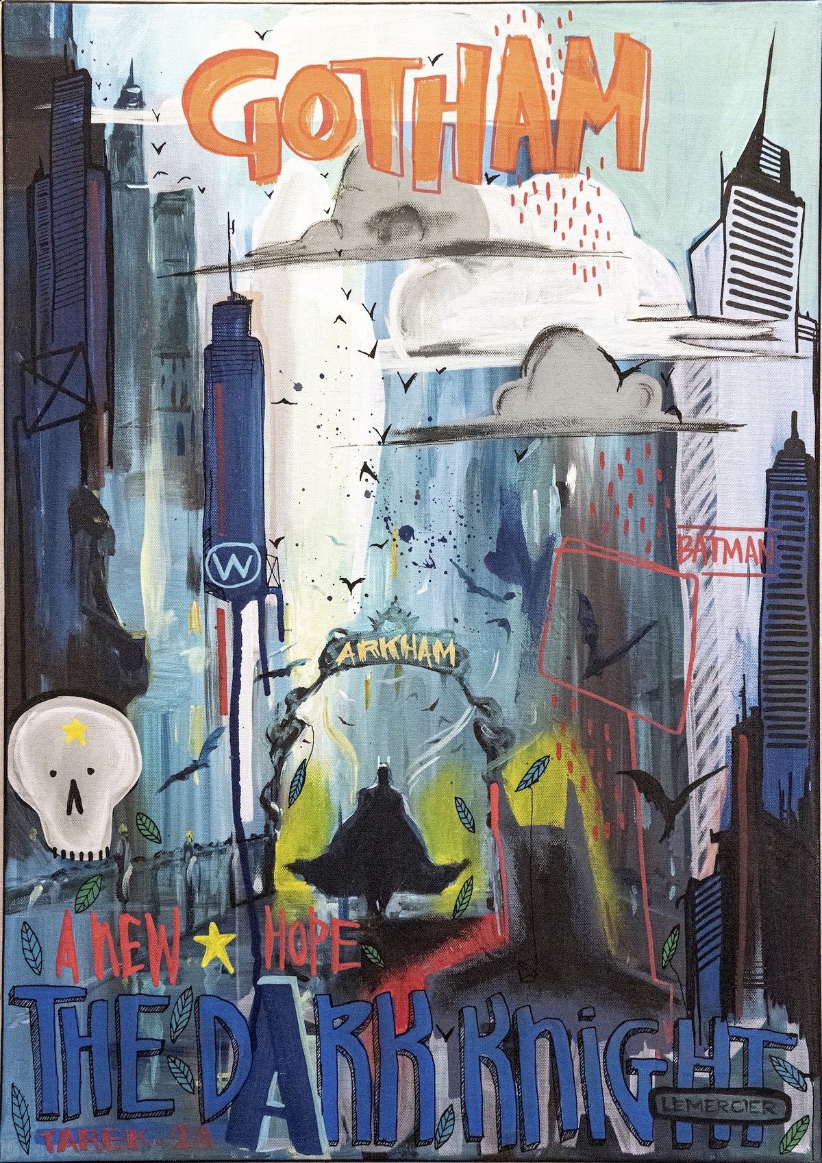 Arkham von Tarek | Kunst online kaufen | Rise Art, image size:1200x1696