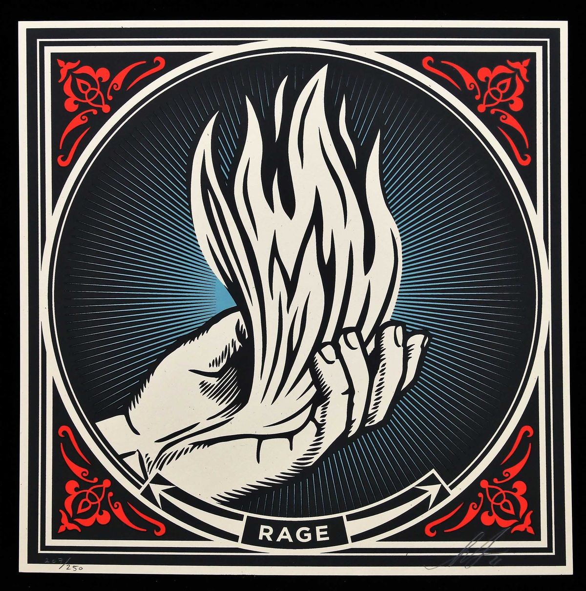 Revolutionary Love : Rage par Shepard Fairey | Acheter de l'art en ...