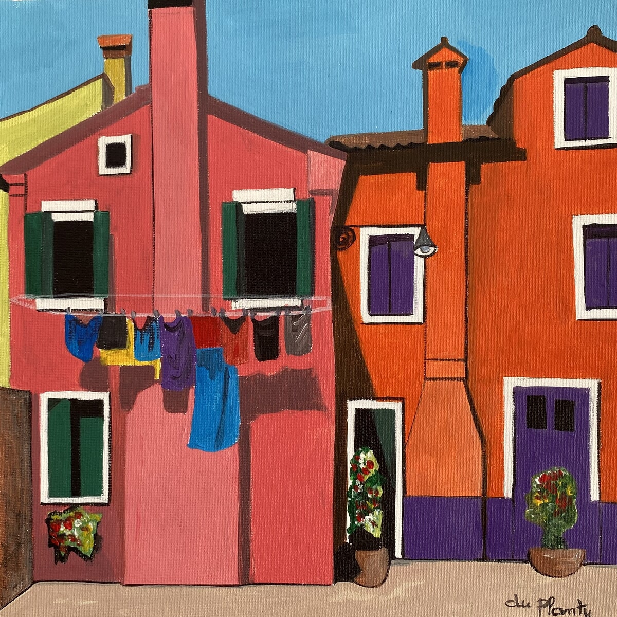 Burano Orange par Anne Du Planty | Acheter de l'art en ligne | Rise Art
