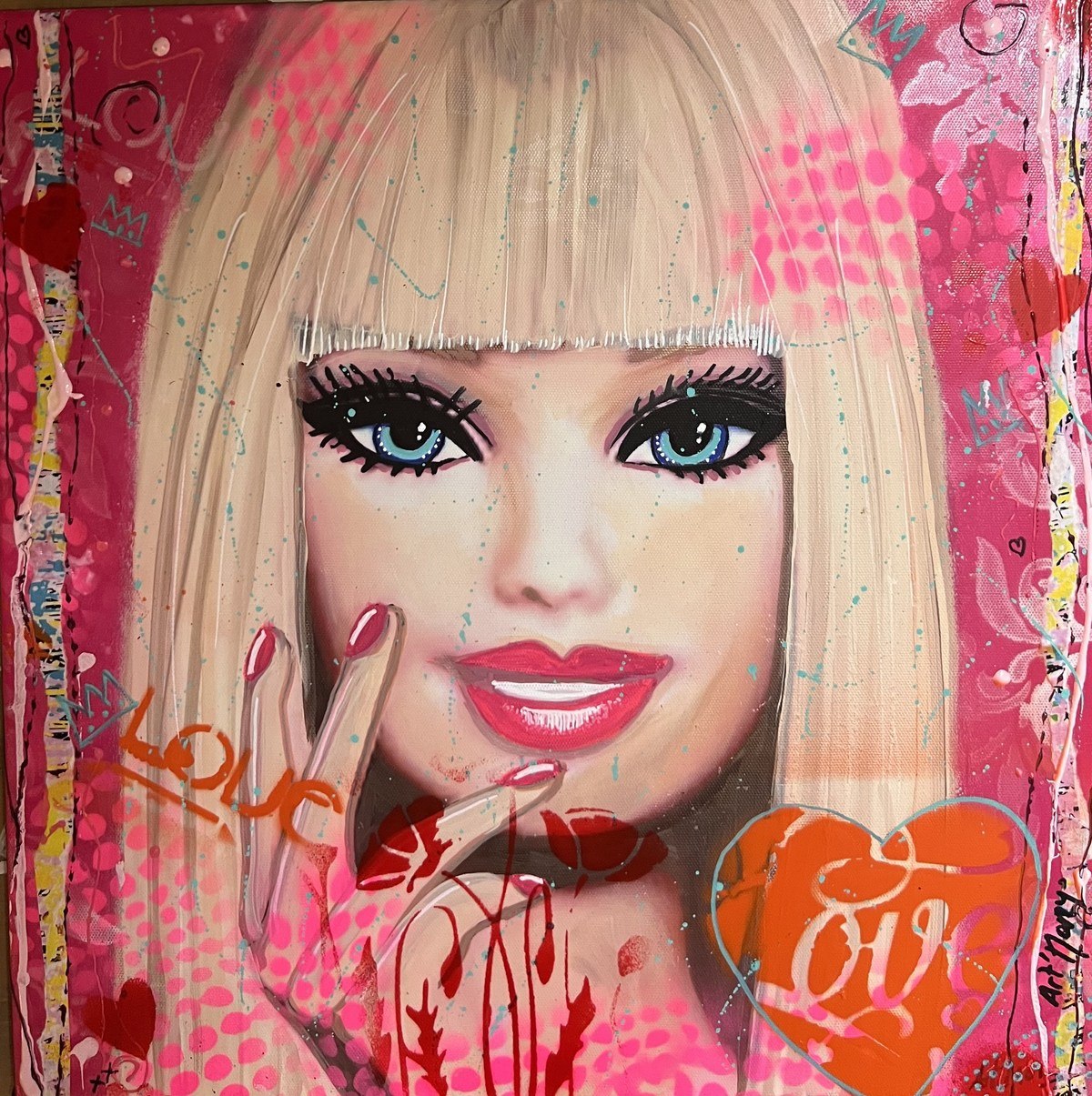 Mademoiselle Barbie pop art by ART'MONY Buy Art Online Rise Art
