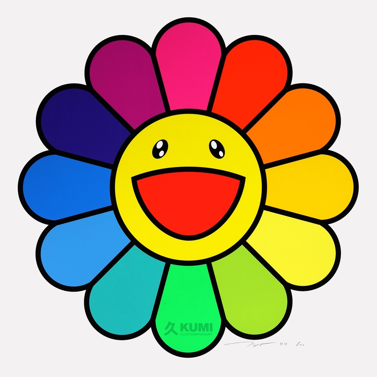 Happy Flower☆彡 Smile On, Rainbow Flower!! by Takashi Murakami | Buy Art