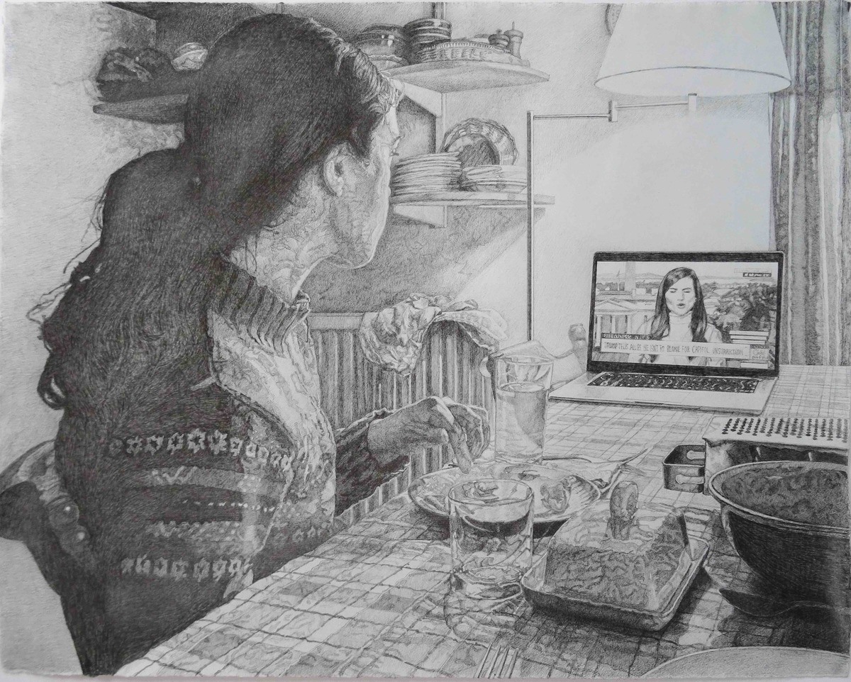 Woman at her Meal by Randy Klinger | Buy Art Online | Rise Art