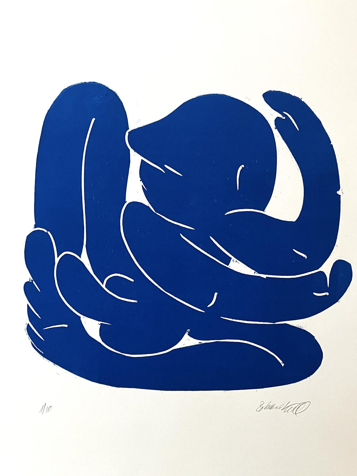 blue imp by Barbara Kuebel | Buy Art Online | Rise Art