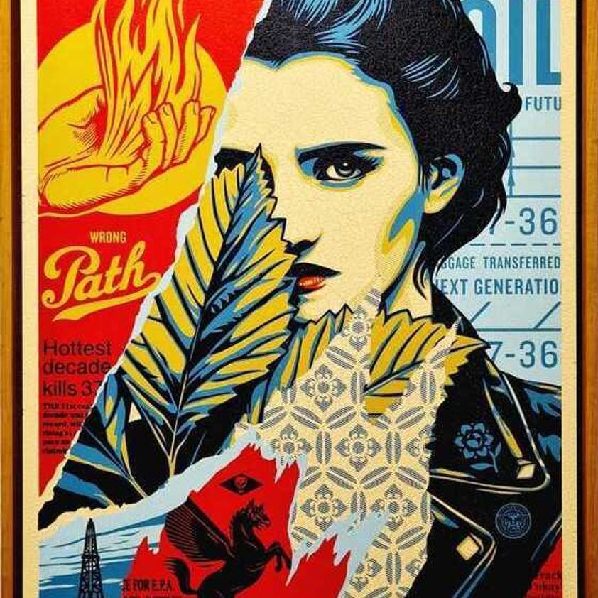 Shepard FAIREY (Obey) - Lotus Ornament Target - Sérigraphie - Street Art