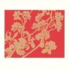 Gold Blossom on Red