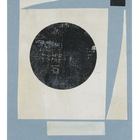 Blue Collage with Circle