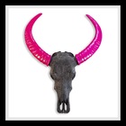 Smoke and Fuchsia Skull with Diamond Dust