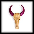 Gold Lace and Plum Skull with Diamond Dust