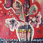 Flowers in a Red Room