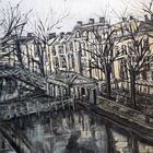 Paris : le canal Saint-Martin en hiver