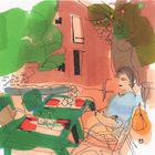 Restaurant sous les arbres