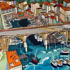 Vue sur les toits du vallon des auffes à Marseille