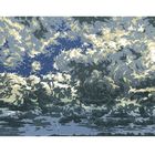 Nuages et nuées  IV ocre, gris bleu et bleu