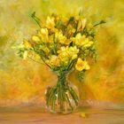 Fresias and Marigolds - Medium Size - Limited Edition of 12