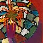 Plant on Agate Table