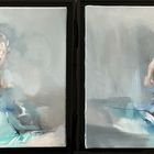 Diptyque - couple au voile bleu