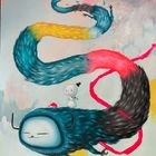 serpent de poil et le bonhomme de neige