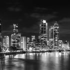 Vauxhall and St Georges Wharf Nightscape Panorama BW
