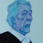 Portrait pop bleu de Jean Rochefort