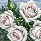 Surrealistic Dusty Pink Roses. Floral Dream in Pastel Shades