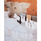 Orange and white abstraction