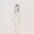 Swan 1: Pregnant woman with Swan (after Joseph Bueys)