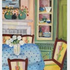 Interior with tulips