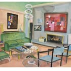 Interior with Vera Spencer, Lucie Rie & Orchid