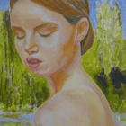 821 Landschaft mit Venus-Figur nach Botticelli