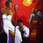 Jazz trio blanc rouge